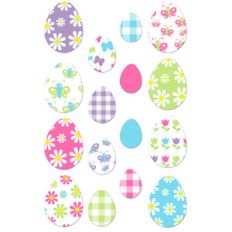 butterflies and flowers egg set
