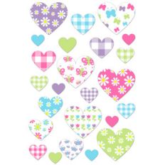butterflies and flowers heart set