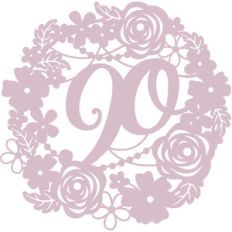 floral 90 birthday wreath