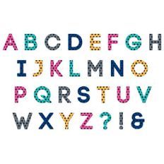 polka dot alphabet letters