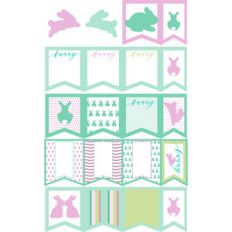 bunnyville easter planner stickers