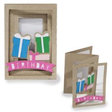 accordion shadow box card - presents