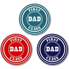 1st class dad tags topppers