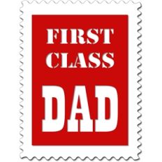 1st class dad - postage stamp