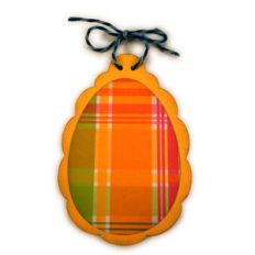 egg ornament oval scallop