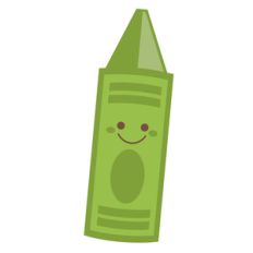 cute green crayon