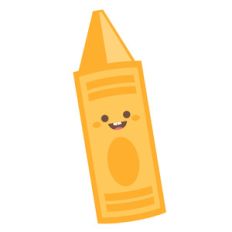 cute yellow crayon