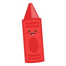 cute red crayon