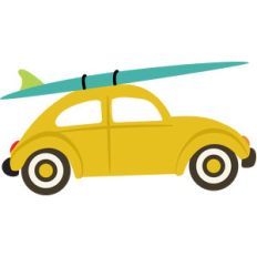 car and surfboard