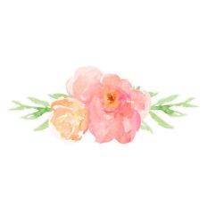 cute watercolor flower bouquet