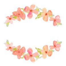 cute flower wreath elements