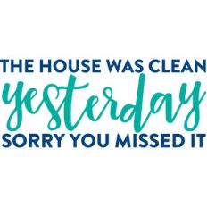 the house was clean yesterday