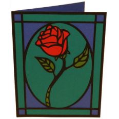 stained glass rose card