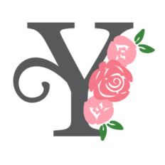 floral monogram y
