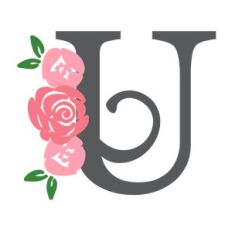 floral monogram u