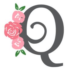 floral monogram q