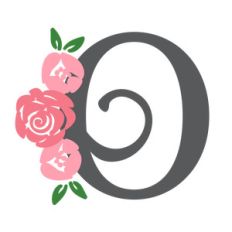 floral monogram o