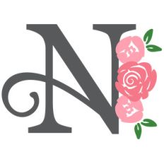 floral monogram n