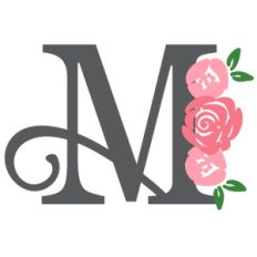 floral monogram m