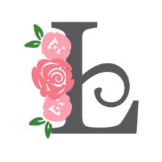 floral monogram l