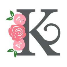 floral monogram k