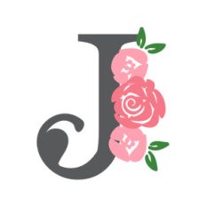 floral monogram j