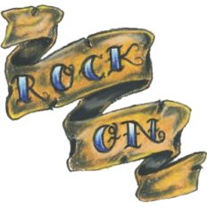 rock on banner