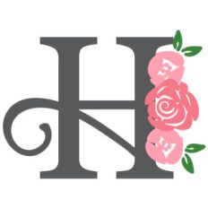 floral monogram h