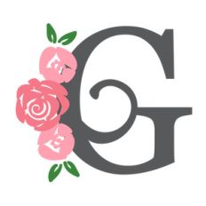 floral monogram g
