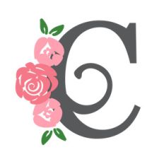 floral monogram c