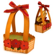 Small easter basket for chocolate bunny