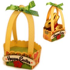 large easter basket for chocolate bunny