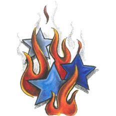 stars and flames