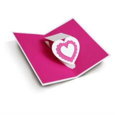 pop up card with twisting heart