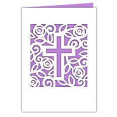 rose garden cross card