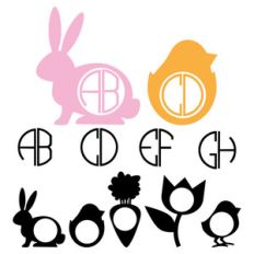 easter monogram font
