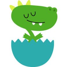 baby in egg - dragon tails