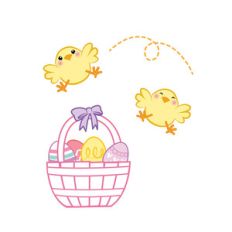 easter chicks with basket