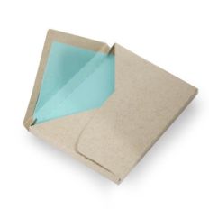 2.5 in. x 3.5 in x .25 in thick triangle flap envelope