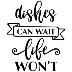 dishes can wait life won't