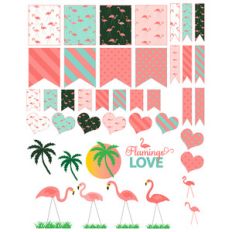 lawn flamingo planner stickers