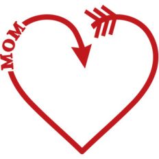 arrow love mom frame