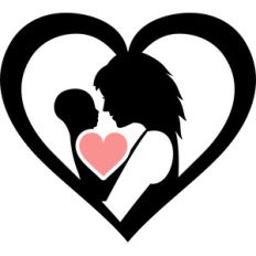 mom and baby heart