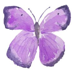 purple watercolor butterfly