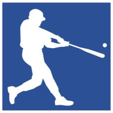baseball silhouette card