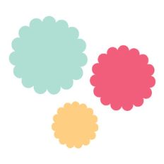 scallop circle nesting label shapes