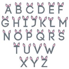 bunny ears alphabet