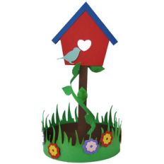 spring birdhouse decoration