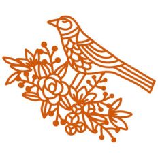 songbird in flowers