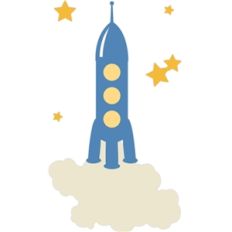 rocket ship in space